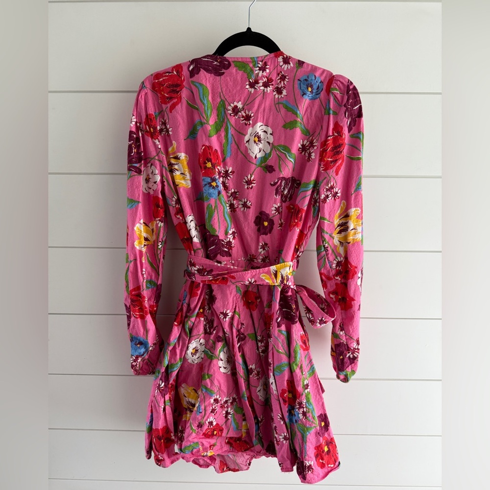 Draper James Jordan Long-Sleeve Wrap Dress in Lurex Stripe - Picture 2 of 11